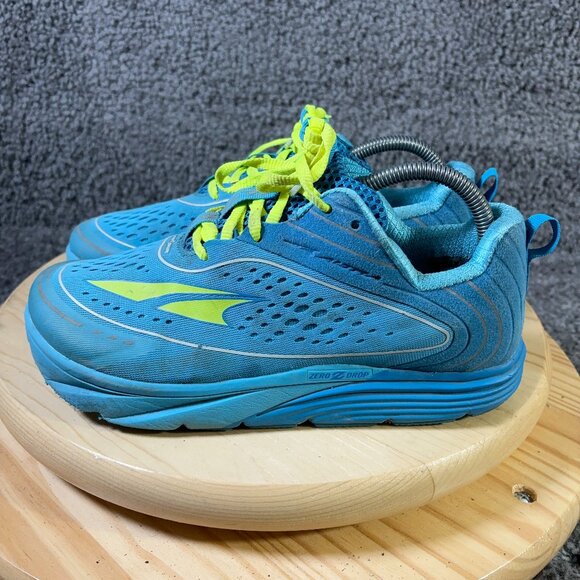 Altra Torin 3.5 Running Shoe Women Sz 8.5 Blue Yellow Zero Drop Barefoot Sneaker - Picture 1 of 9